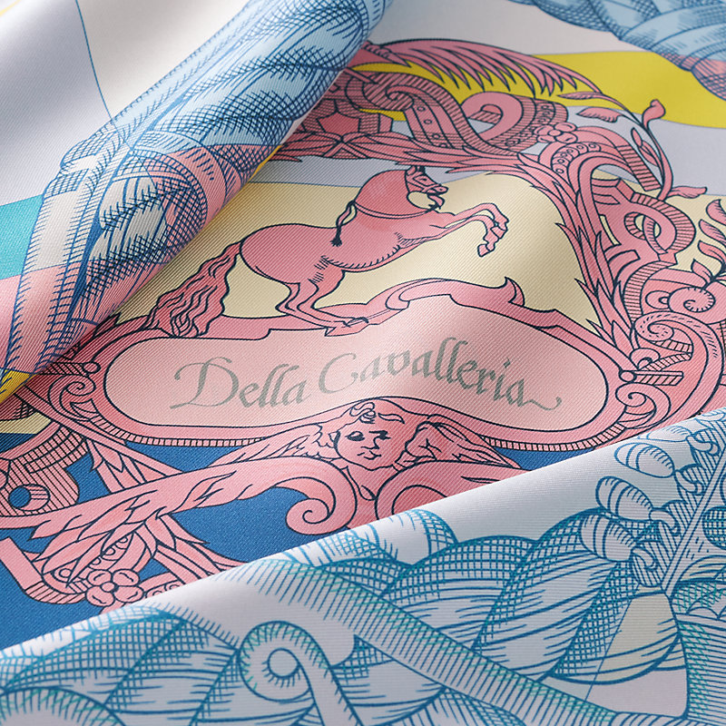 Della Cavalleria 90雙面方巾| Hermès 愛馬仕台灣地區官網